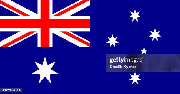 australia - australische flagge stock-fotos und bilder
