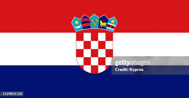 croatia flag - croatian flag foto e immagini stock