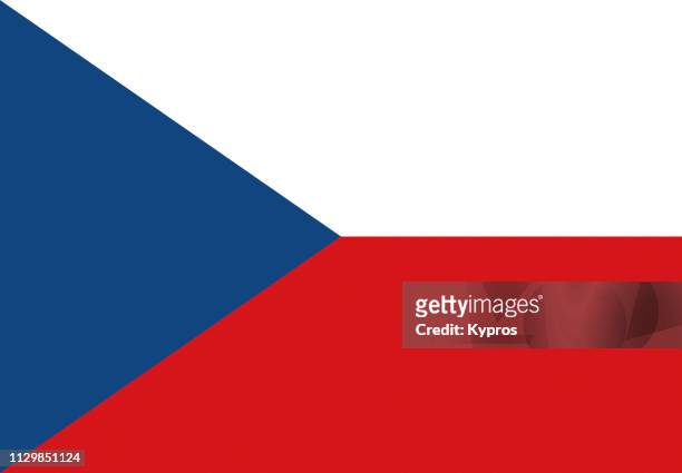 czech republic flag - czech republic stock-fotos und bilder
