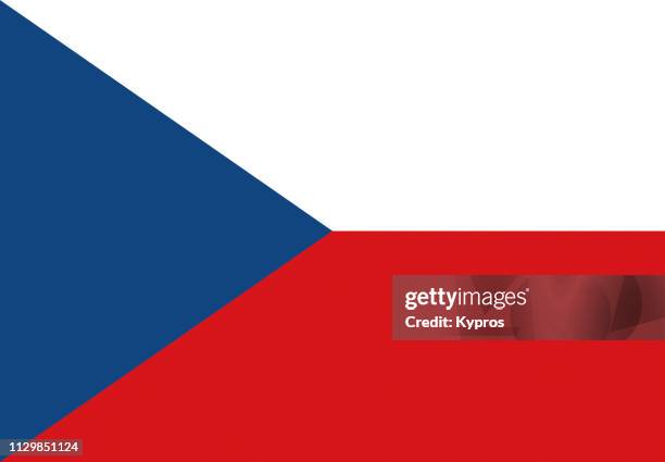 czech republic flag - repubblica ceca foto e immagini stock