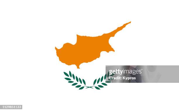cyprus flag - cyprus stockfoto's en -beelden