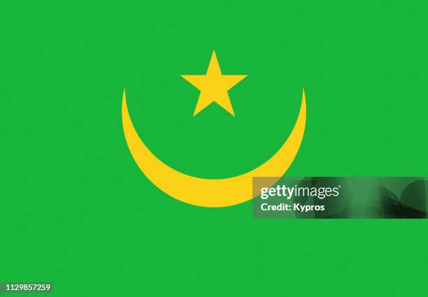 mauritania flag - mauritania flag fotografías e imágenes de stock