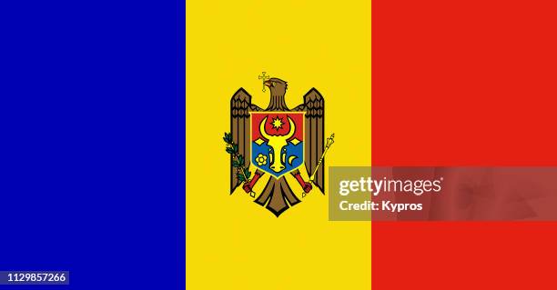 moldova flag - moldavië oost europa stockfoto's en -beelden