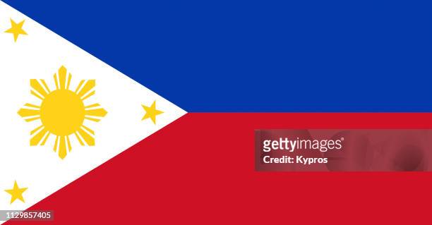 philippines flag - philippines national flag stock-fotos und bilder