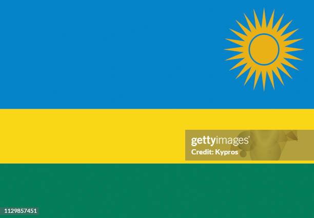 rwanda flag - rwanda stock pictures, royalty-free photos & images