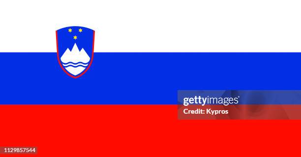 slovenia flag - eslovenia fotografías e imágenes de stock