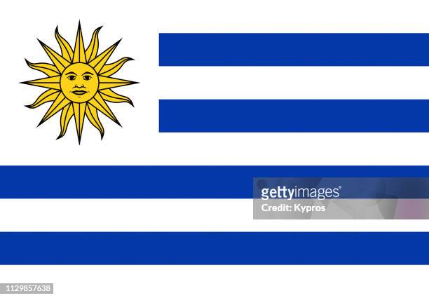 uruguay flag - uruguay stockfoto's en -beelden