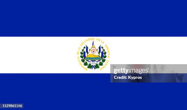 el salvador flag - el salvador - fotografias e filmes do acervo