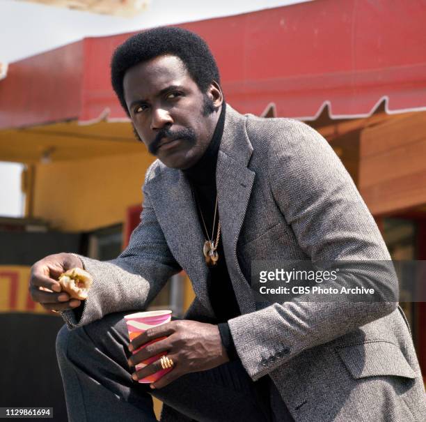Shaft, a CBS television detective drama series. Featuring Richard Roundtree . Image dated September 1, 1973. Los Angeles, CA.
