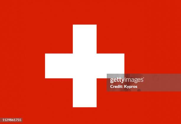 switzerland - schweizer flagge stock-fotos und bilder