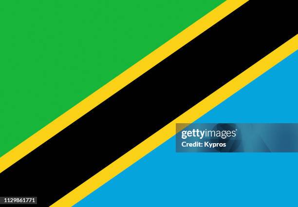 tanzania flag - tansania stock-fotos und bilder