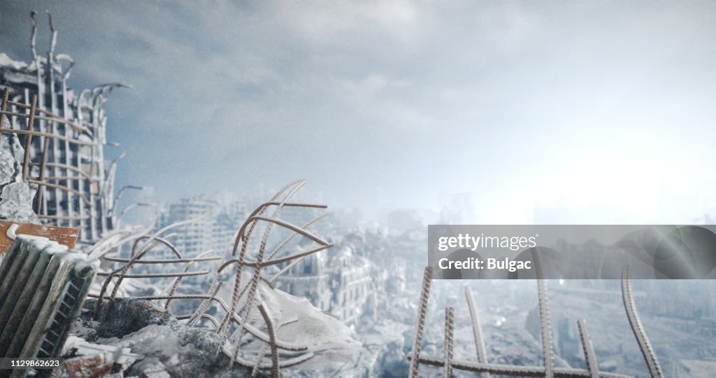 Nucleaire Winter stedelijk landschap