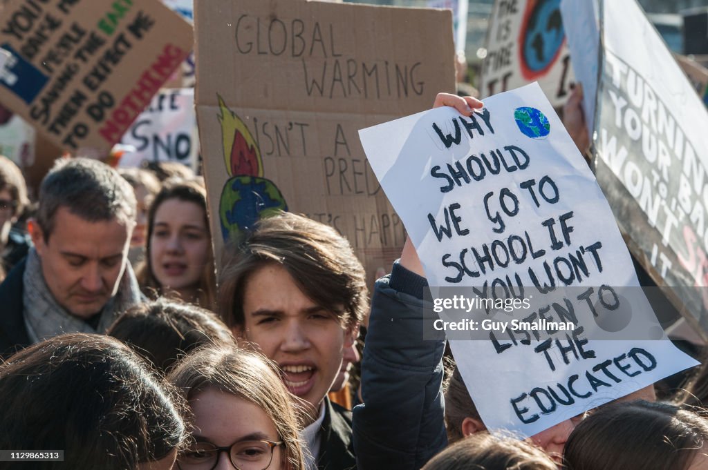 Schoolchildren Across The UK Go On Climate Strike