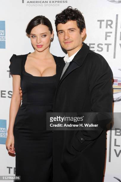 Model Miranda Kerr and actor Orlando Bloom attend the premiere of "The Good Doctor" during the 2011 Tribeca Film Festival at BMCC Tribeca PAC on...