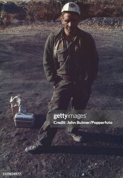 Man with his bait box, Pike County, Kentucky, US, 1967.