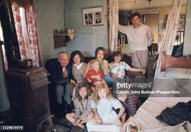 Family at home, Pike County, Kentucky, US, 1967.