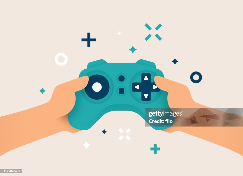 Jugador con controlador de juegos de azar