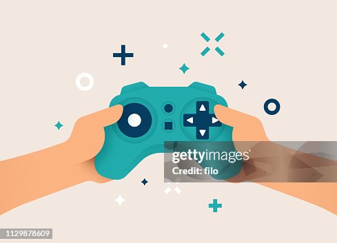 Gaming Controller Using Graphics Gamer Using Gaming Controller High-Res Vector Graphic - Getty Images