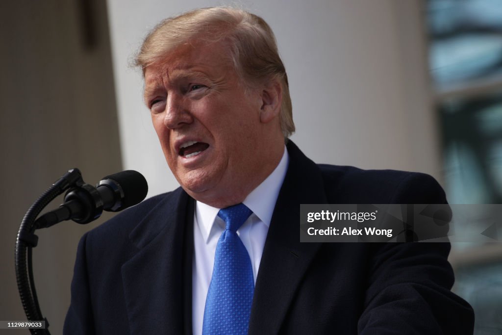 President Trump Discusses National Security And The Southern Border