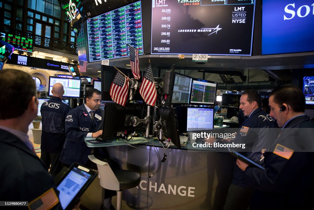 Trading On The Floor Of The NYSE As Tech Rally Lifts U.S. Stocks