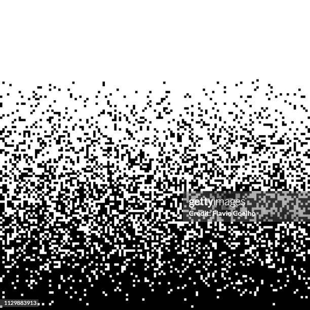 random squares gradient - pixellisation photos et images de collection
