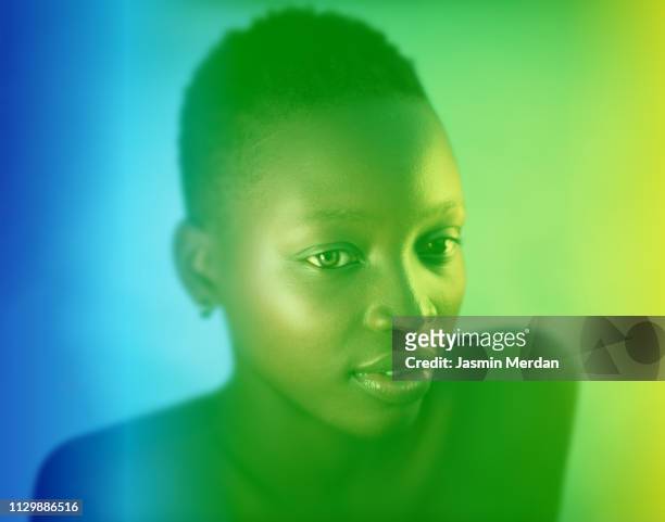 fine art portrait of beautiful black woman - art modeling studio stock pictures, royalty-free photos & images