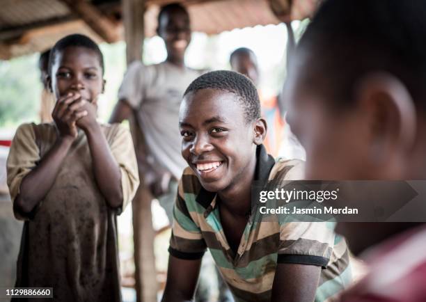 african village kids - village boy foto e immagini stock