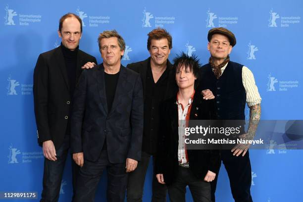 Breiti , Andi , Campino , Vom and Kuddel pose at the "You Only Live Once - Die Toten Hosen On Tour" photocall during the 69th Berlinale International...