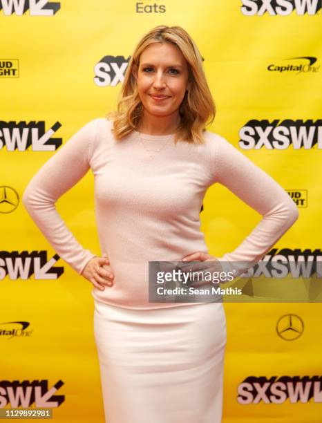 Poppy Harlow attends Featured Session: Gwyneth Paltrow with Poppy Harlow during the 2019 SXSW Conference and Festivals at Austin Convention Center on...