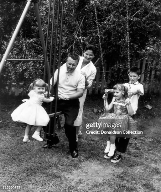 Actor George Gobel with his wife Alice Gobel and their children Gregg Gobel, Georgia Gobel and Leslie Gobel in 1956.