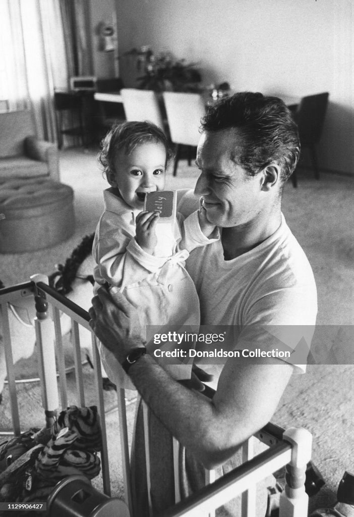 Charlton Heston and His Son at Home