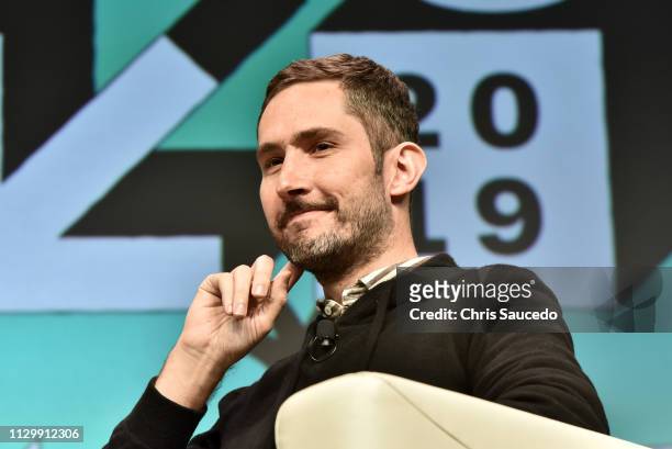 Kevin Systrom speaks onstage at Interactive Keynote: Instagram Founders Kevin Systrom & Mike Krieger with Josh Constine during the 2019 SXSW...