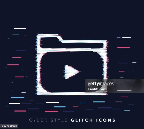 media archive glitch effect vector icon illustration - office space movie stock illustrations