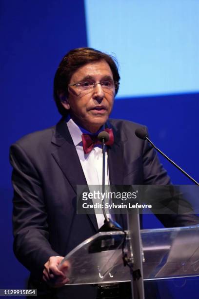 Festival president Elio Di Rupo attends the opening ceremony of 34th Mons International Film Festival on February 15, 2019 in Mons, Belgium.