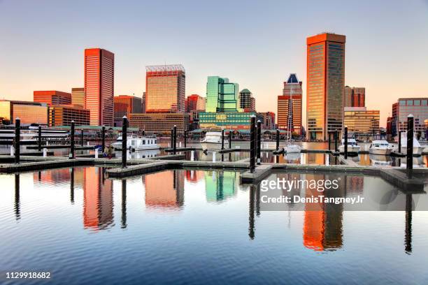 baltimore's inner harbor - baltimore maryland stock pictures, royalty-free photos & images