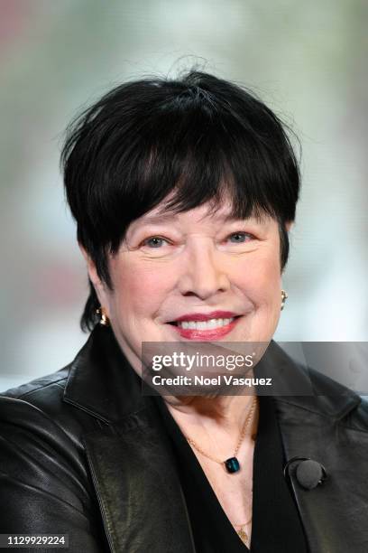 Kathy Bates visits "Extra" at Universal Studios Hollywood on February 15, 2019 in Universal City, California.