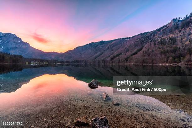 langbathsee - attersee stock pictures, royalty-free photos & images