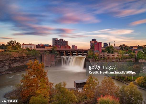 high falls, rochester, ny - rochester new york stock pictures, royalty-free photos & images