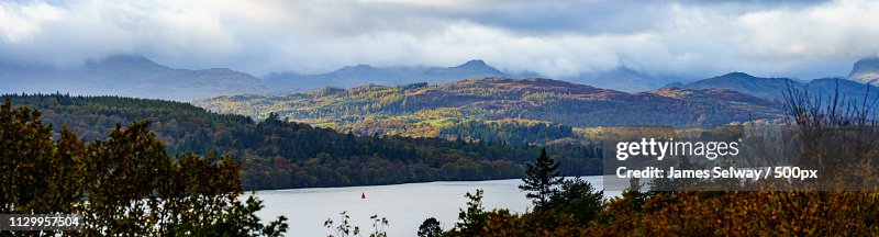 Panoramic View Over Windermere, Lake District, Uk Panoramic View Over Windermere, Lake District, Uk