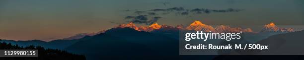 mt kanchendzonga from another angle - northeast india stock pictures, royalty-free photos & images