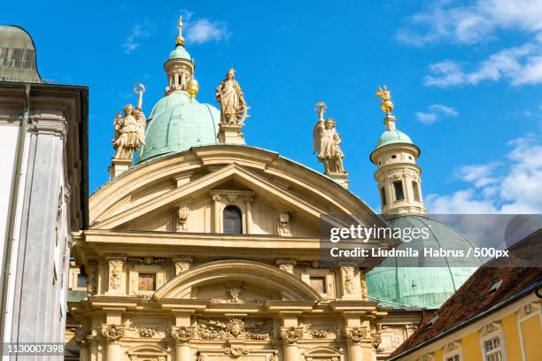 facade of the mausoleum of franz ferdinand ii in graz, styria, austria - graz stock pictures, royalty-free photos & images