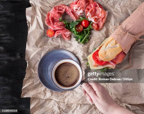 submarine sandwich - making a sandwich stock pictures, royalty-free photos & images