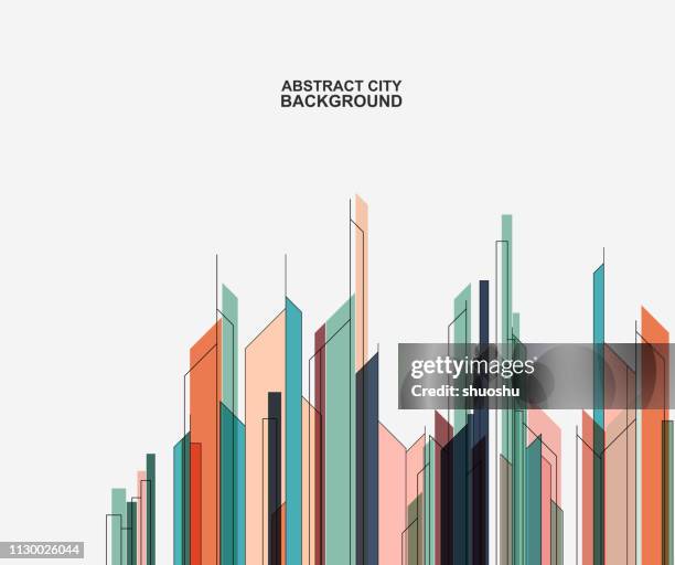 abstract city building structure background - futuristic architecture background stock illustrations