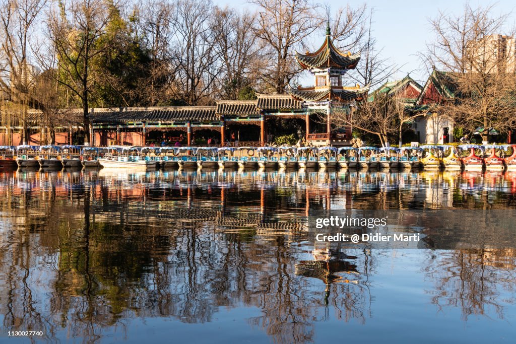 Green lake park in Kunming, Yunnan