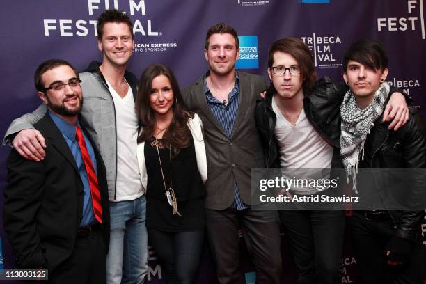 Producer Michael Karlin, actor Sean Rogerson, actress Ashleigh Gryzko, producer Shawn Angelski and directors "The Vicious Brothers" attend the...