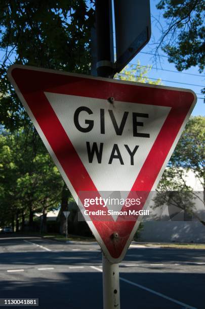 Give Way Ramp Give Way Intersection Photos and Premium High Res Pictures - Getty Images