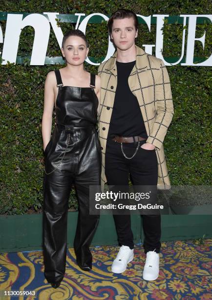 Joey King and Joel Courtney attend Teen Vogue's Young Hollywood Party, Presented By Snap at Los Angeles Theatre on February 15, 2019 in Los Angeles,...