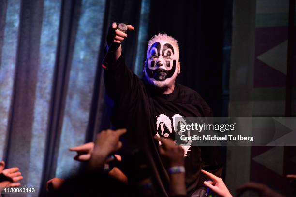 Joseph Bruce, aka Violent J, of Insane Clown Posse perform at The Regent Theatre on February 15, 2019 in Los Angeles, California.