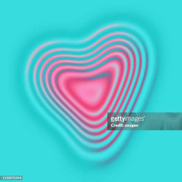 pink heart shape ripples on aqua - passion love stock pictures, royalty-free photos & images