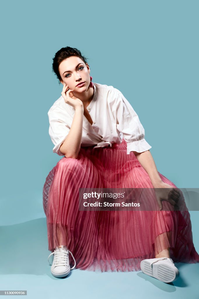 Actress Violett Beane is photographed for Pulse Spikes Magazine on